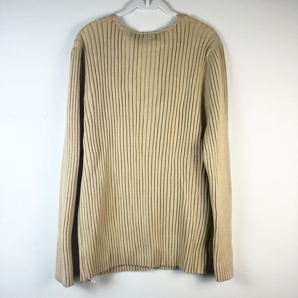 WAYF Cardigan Women 2X Plus Beige Frenchie Ribbed Button Sweater Preppy Boho NWT - Picture 3 of 9